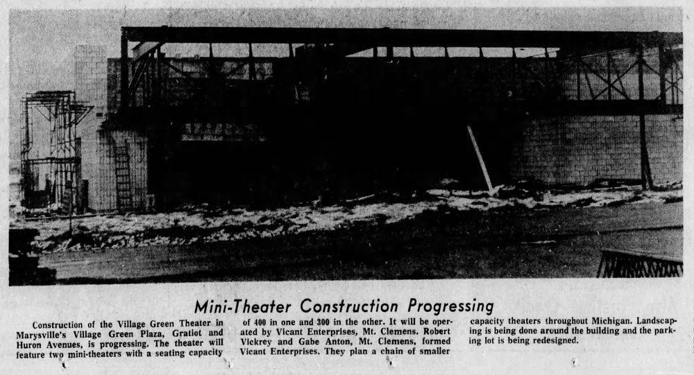 Village Green Theater (Playhouse Theaters) - Dec 1971 Article On Construction (newer photo)